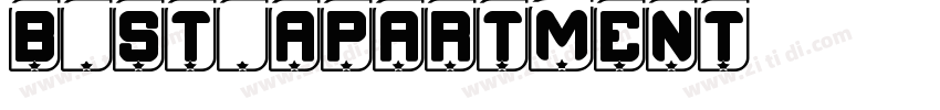 B ST APARTMENT字体转换